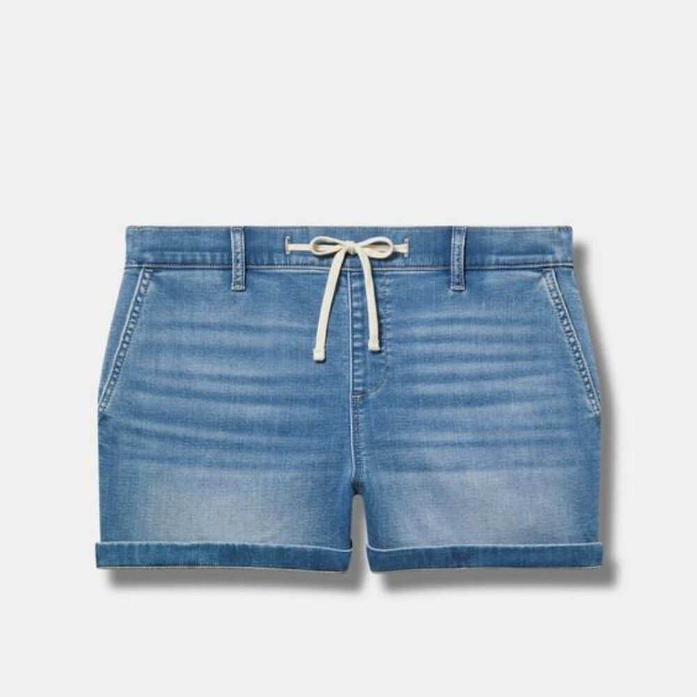 Torrid Weekend Mid-Rise Knit Denim Short